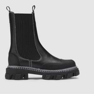 Brand new Ganni Cleated Mid Chelsea Boots